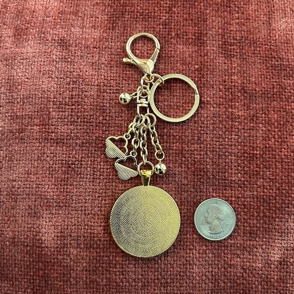 New RUSTIC CLOVER BAG CHARM Black Gold Tone Charms - Picture 6 of 7